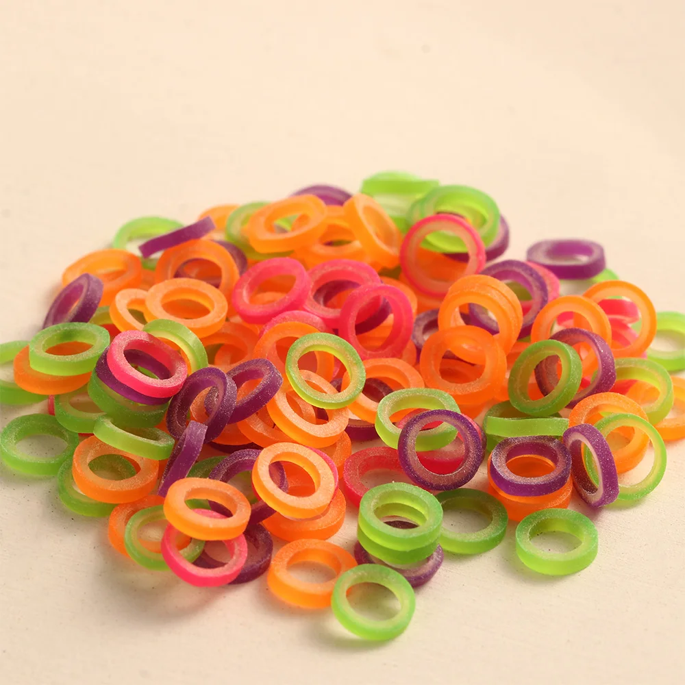100Pcs/Pack Mixed Colors Latex Orthodontic Elastic Rubber Bands Traction Ring Ligation Coil Durable Dentist Braces Tools