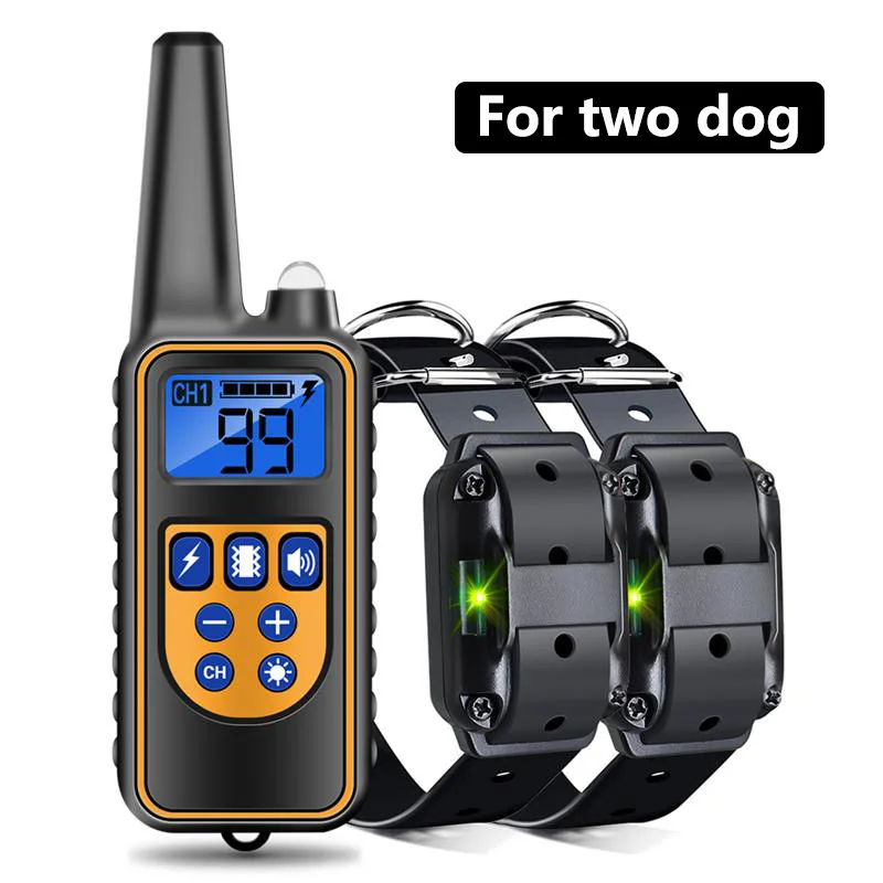Barking Stopper Dog Trainer Pet Supplies Electric Shock Collar Neck Ring Dog Training Waterproof