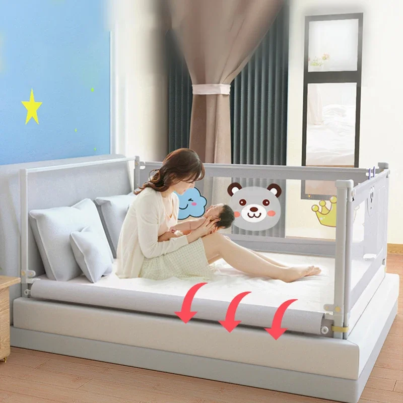 1 Pc Baby Safety Bed Barrier Children Playpen Bed Guard Bedroom Protector Kids Sleeping Rail Protective Toddler Adjustable Fence
