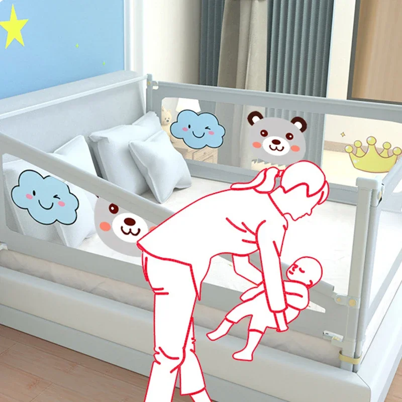 1 Pc Baby Safety Bed Barrier Children Playpen Bed Guard Bedroom Protector Kids Sleeping Rail Protective Toddler Adjustable Fence