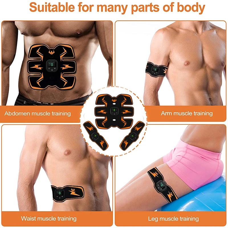 Smart EMS Wireless Muscle Stimulator Fitness Trainer Abdominal Training Electric Weight Loss Stickers Body Slimming Massager