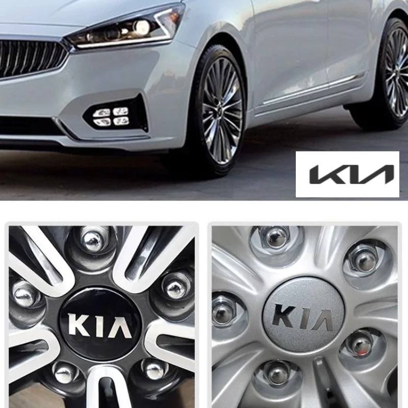 4pcs 58mm automobile modified wheel hub cover is suitable for KIA K2 K3 K5 Souranto rio sports car hub center cover auto parts.