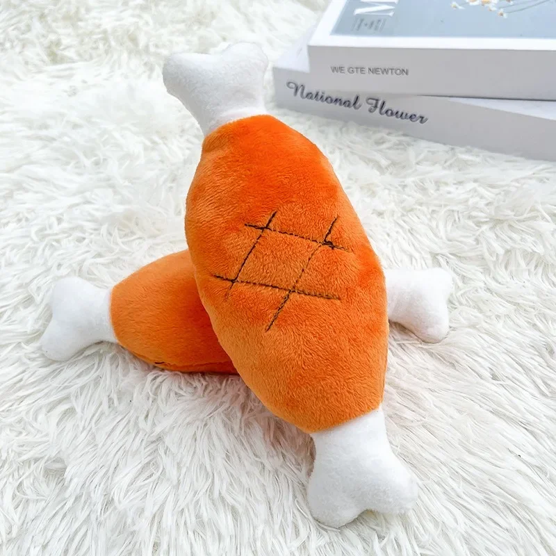 Orange Cute Puppy Pet Supplies Carrot Vegetables Shape Plush Chew Squeaker Sound Squeaky Interaction Dog Toys Gift Dog Accessor