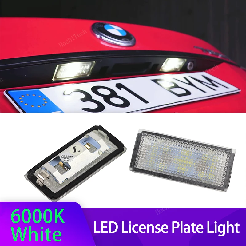 2PCS LED Car License Number Plate Light For BMW 7 Series E65 E66 2006-2008 facelift only Lamp White Bulbs License Plate Lights
