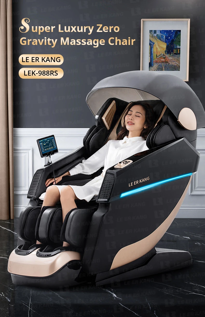 LEK Full Body Professional 3D Home Zero Gravity Intelligent Electric Automatic Luxury Heating Shiatsu Massage Chair Rocking Sofa