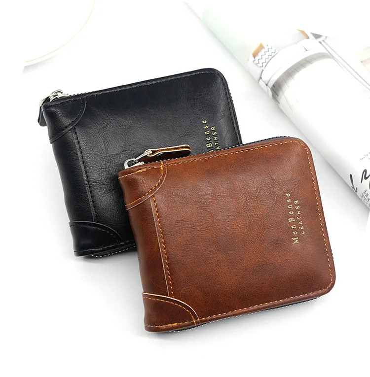 Men Wallet Money Bag Fashion PU Soft Wallet Card Holder Hasp Coin Pocket Purse Multi-card Personalized Father's Day Gift