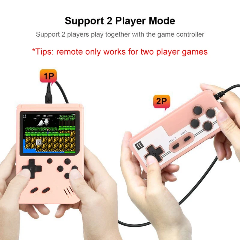 Retro Portable Mini Video Game Console Built-in 400 500 Games 8-Bit LCD Game Player AV Handheld Game Console For Kids