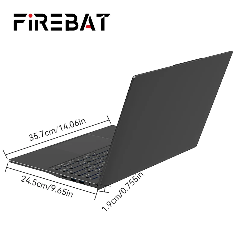 Firebat A16 Laptop 16 Inch CPU N5095 N100 16GB RAM SSD 512GB 1TB BT4.2 WiFi5 LPDDR4 Lightweight Business Computer Notebook