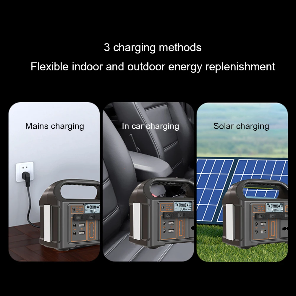 100W Portable Power Station 220V/110V Solar Generator Outdoor Emergency Mobile Power Bank LED Display for Travel Adventure LED