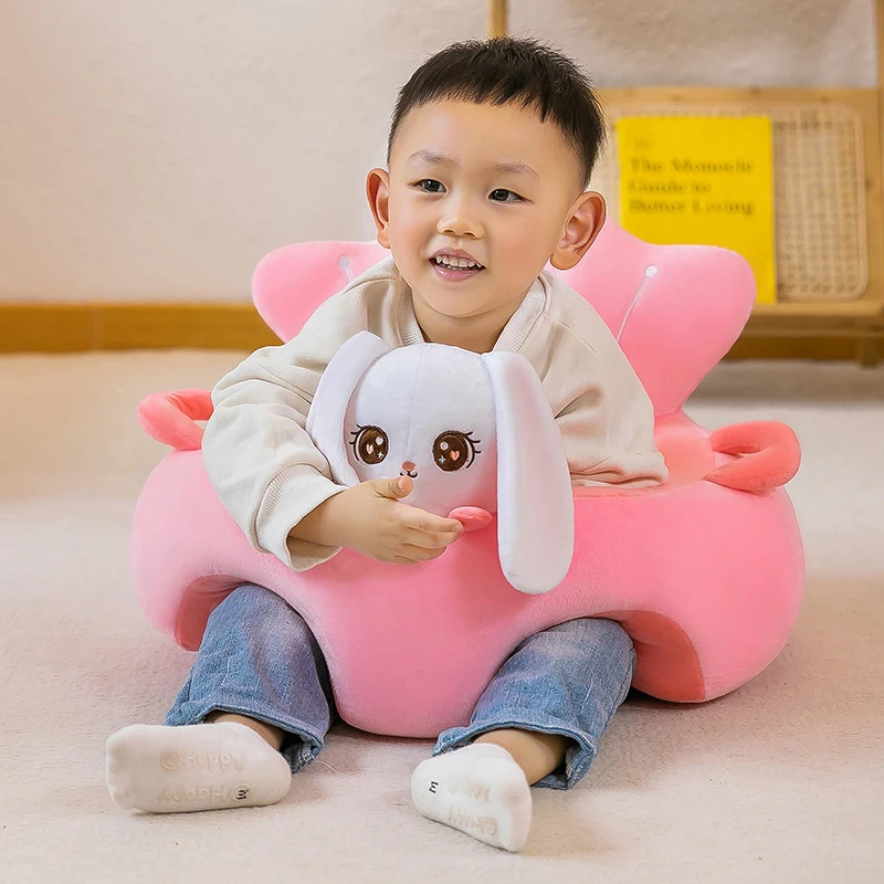 Baby Sofa Support Seat Cover Plush Chair Learn To Sit Comfortable Cartoon Toddler Nest Puff Wash No Stuffing Cradle
