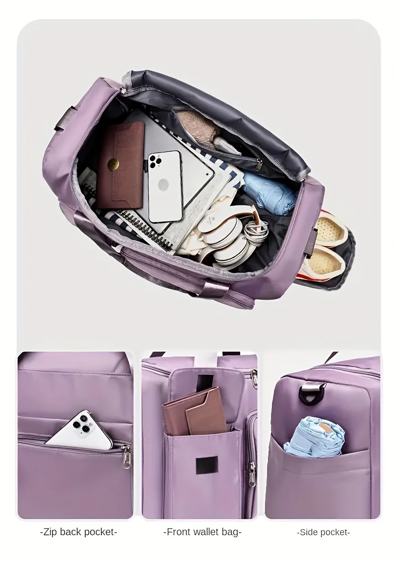 Unisex Large Capacity Travel Bag Luggage Nylon Waterproof Gym Tote Bags For Women Duffle Bag