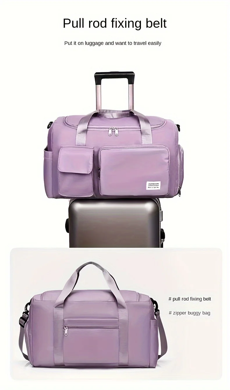 Unisex Large Capacity Travel Bag Luggage Nylon Waterproof Gym Tote Bags For Women Duffle Bag