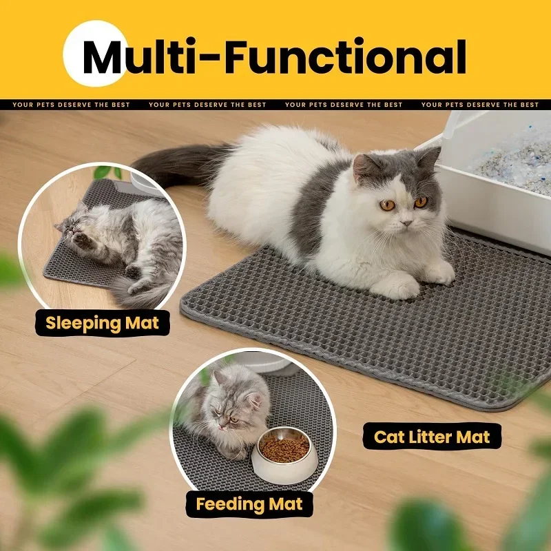 Cat Litter Mat Pet Toilet Waterproof Double Layer Pet Litter Box Mat Nonslip Sand Cat Washable Mat Clean Pad Pet Clean Supplies
